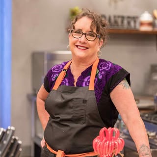 Stephany B on the set of Holiday Baking Show